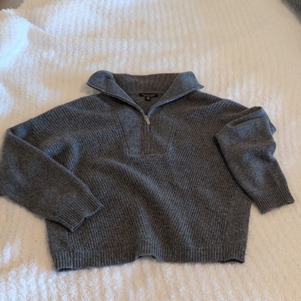 Saks Fifth Avenue Charcoal Cowl Neck Sweater